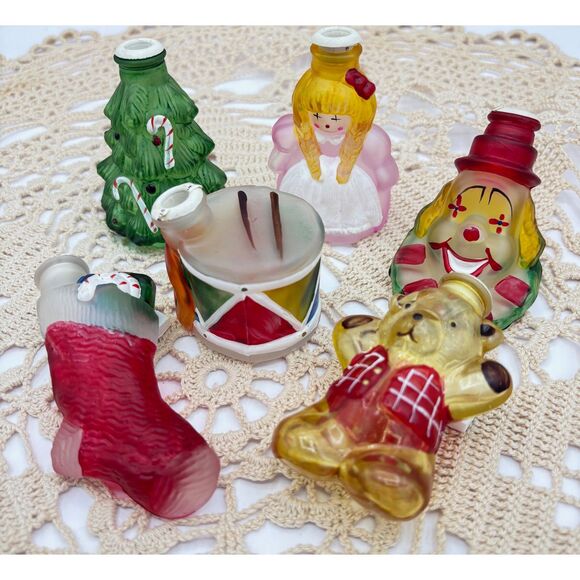 NIB Vintage Old World GLASS Christmas Light Covers Set of Six - Picture 1 of 9